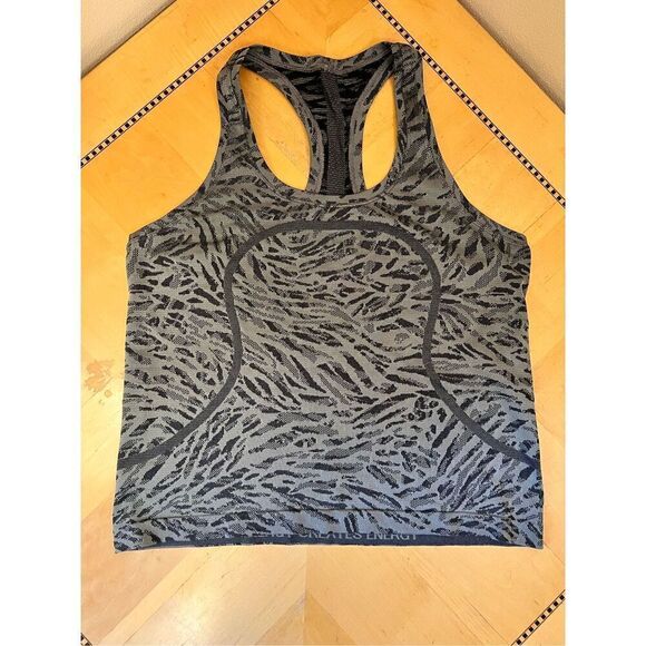 Lululemon Swiftly Tech Racerback Tank Top 2.0 Primal Clash Black Gull Gray 12 - Picture 3 of 7
